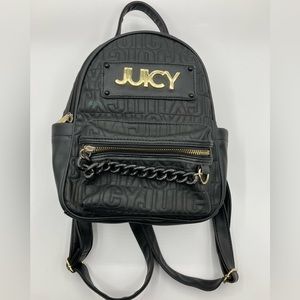 Juicy Couture Black Track Star Backpack